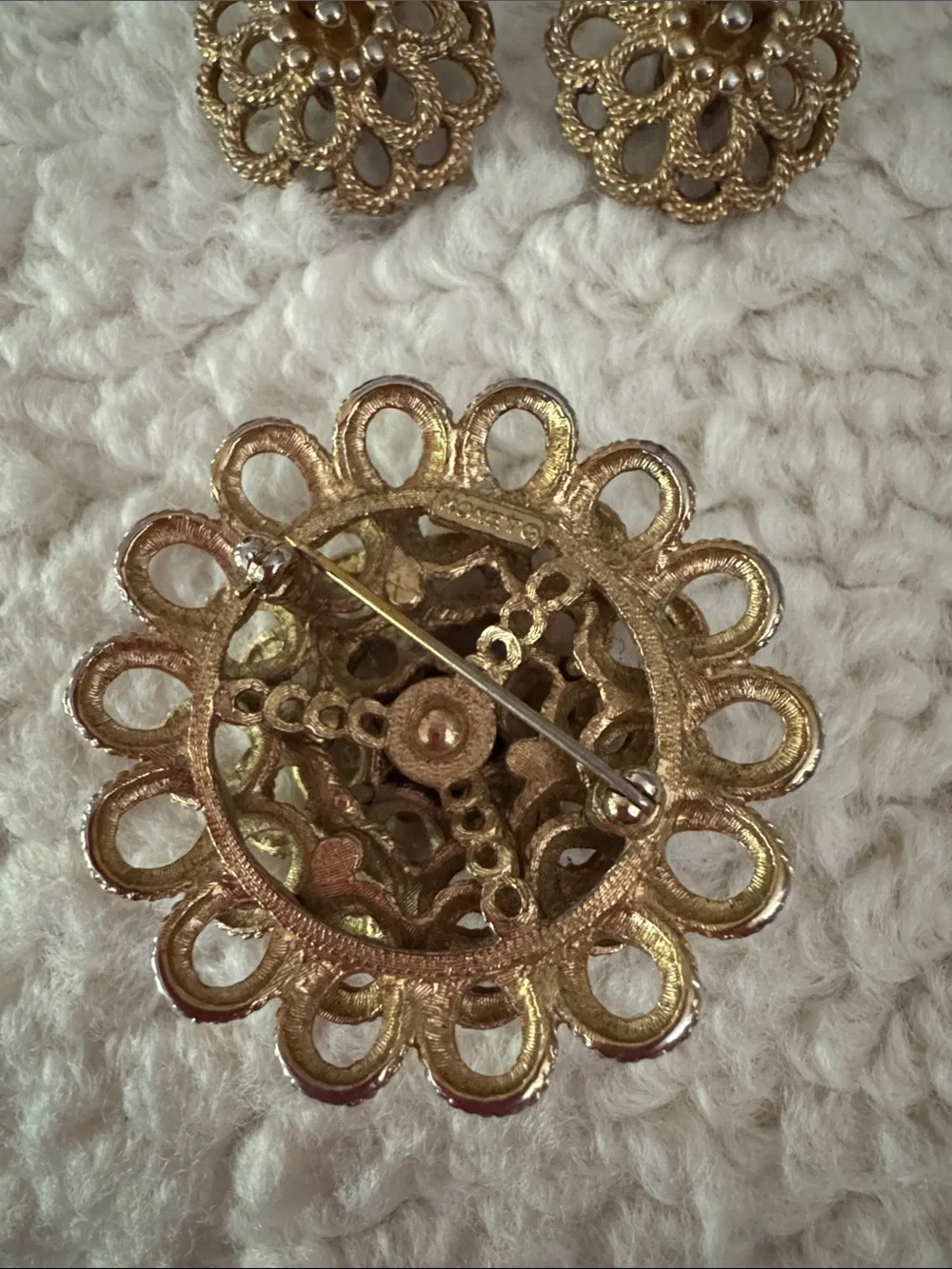 Monet Cordelia Brooch and Clip-On Earring Set